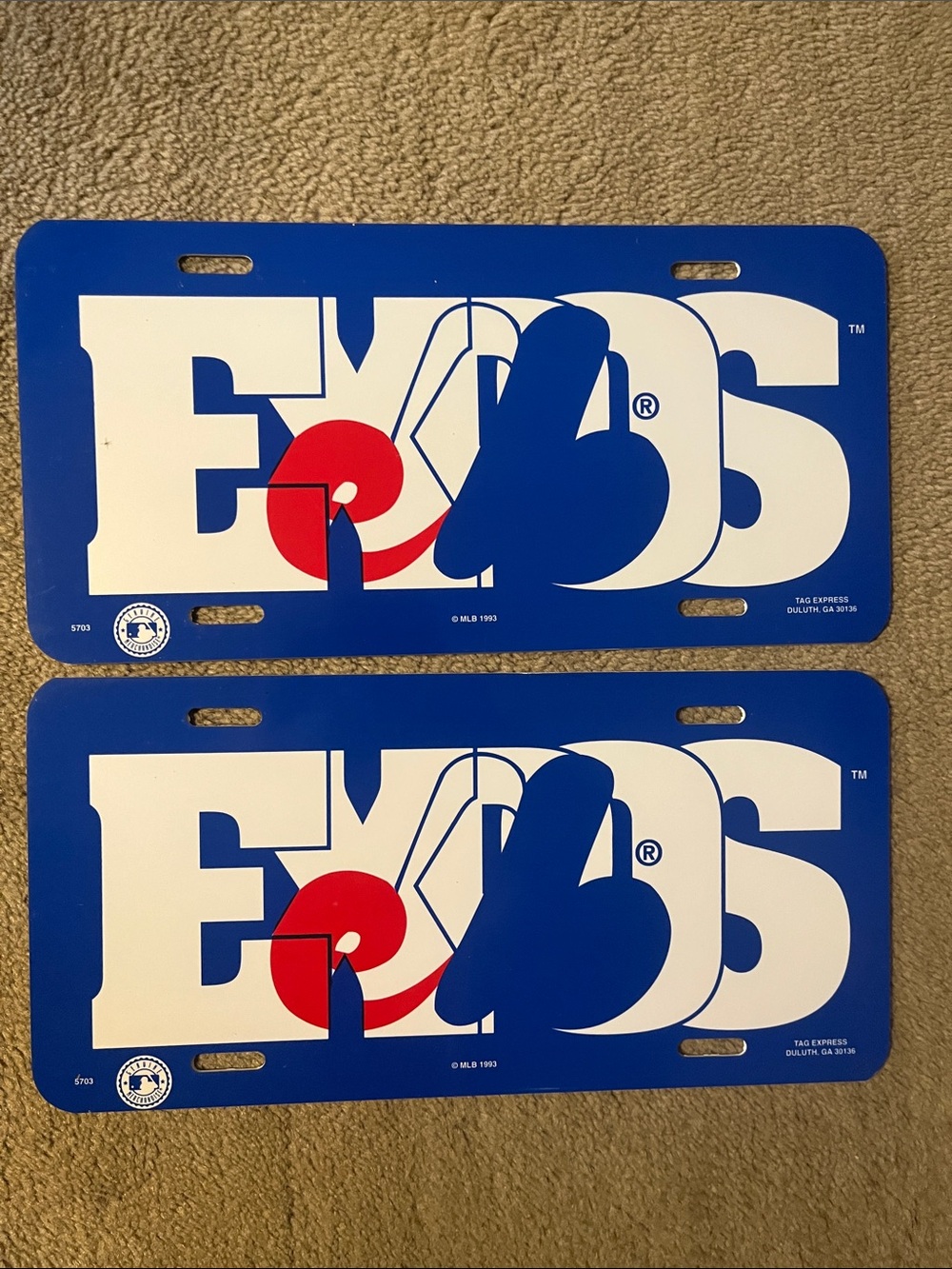 2 Montreal Expos Vintage Booster / License Plates